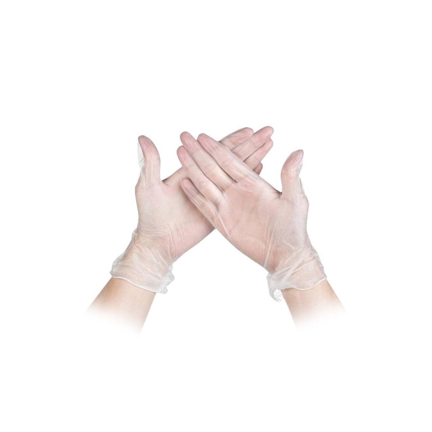 Olivia Garden Clear Vinyl Gloves (Large)