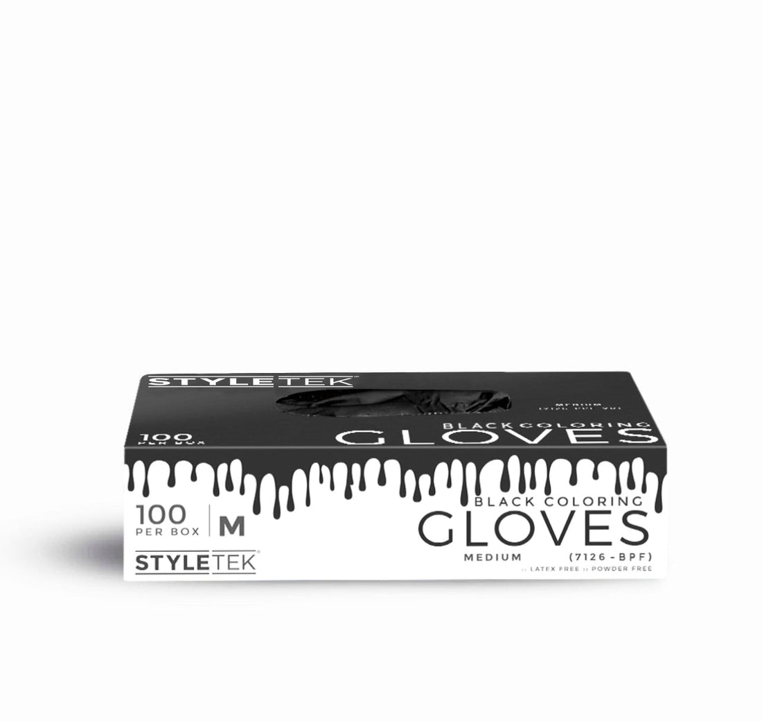 StyleTek Black Vinyl Gloves