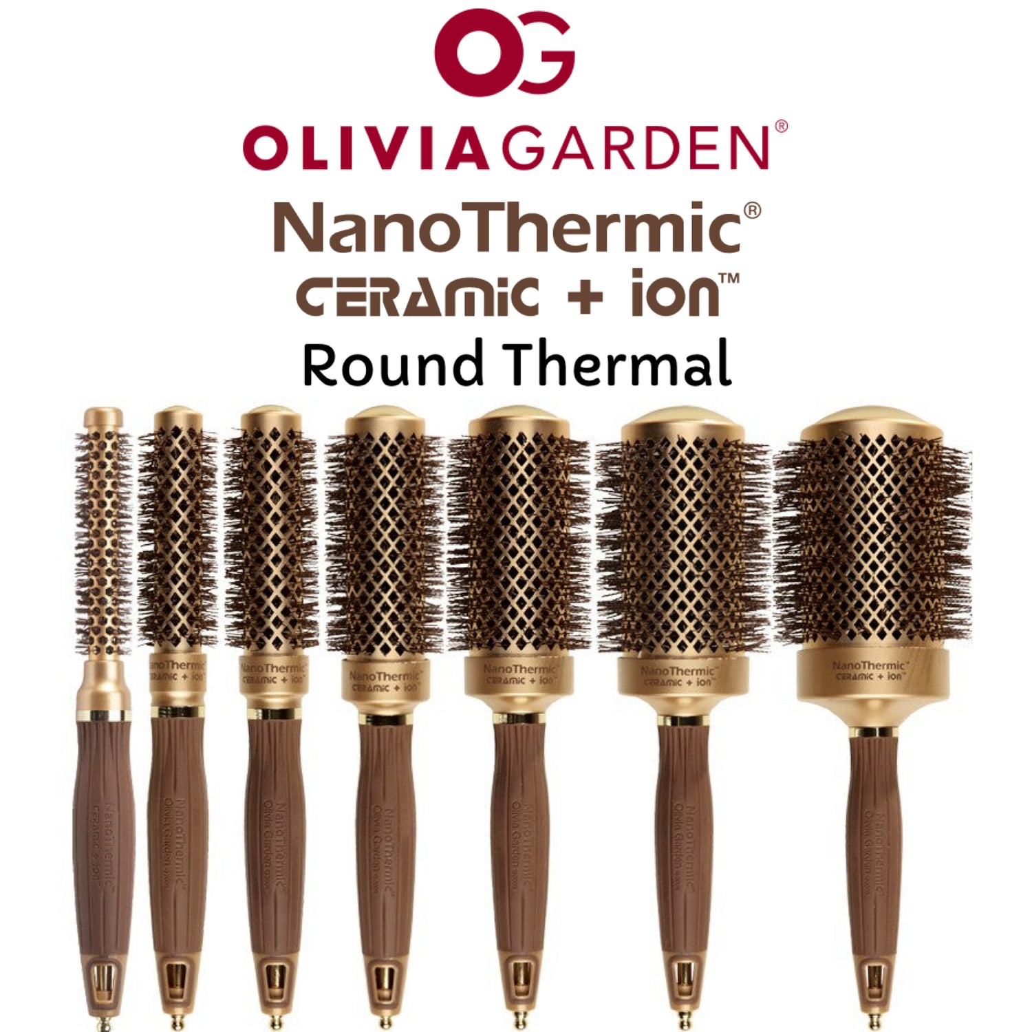 Olivia Garden NanoThermic Ceramic + Ion Round Thermal Collection
