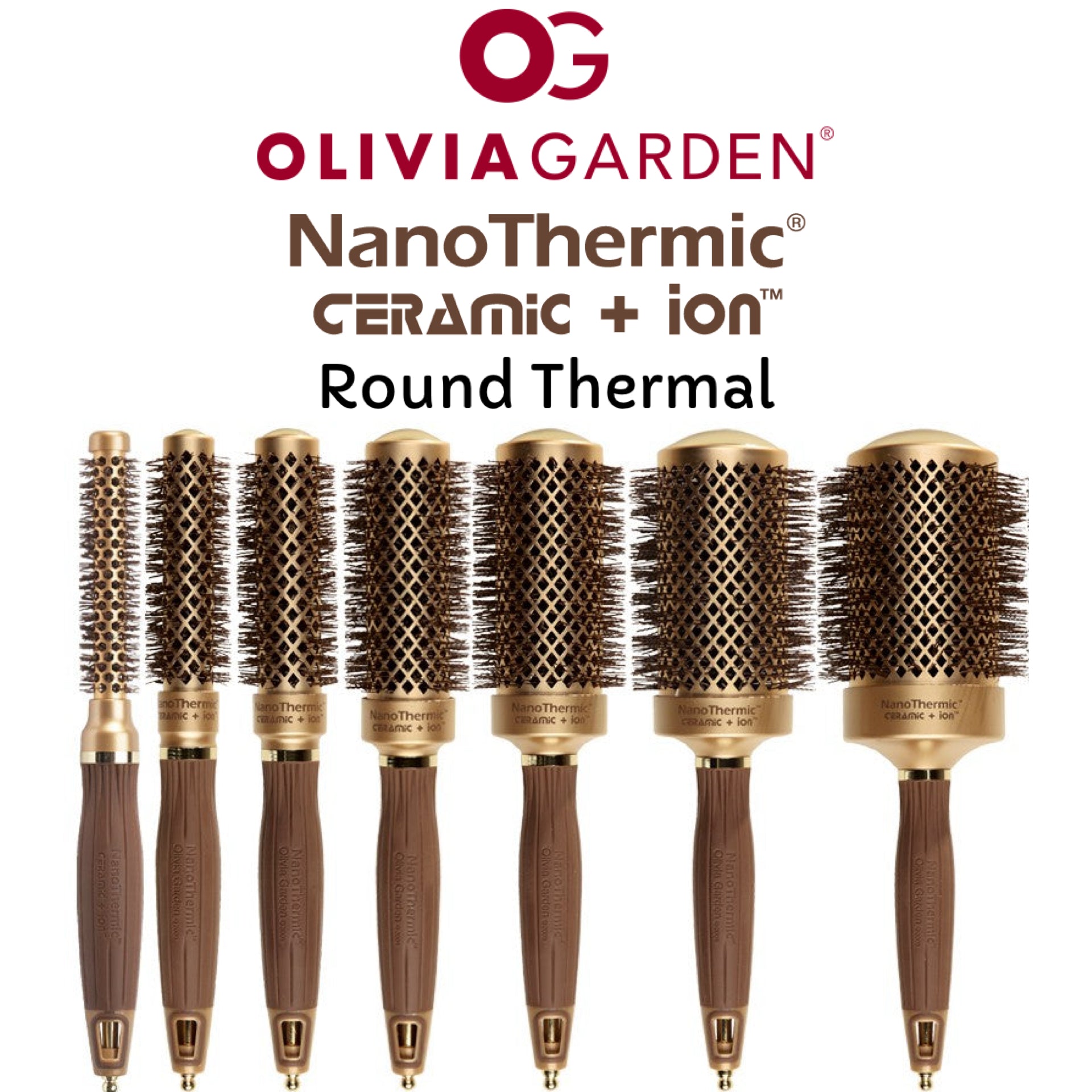 Olivia Garden NanoThermic Ceramic + Ion Round Thermal Collection