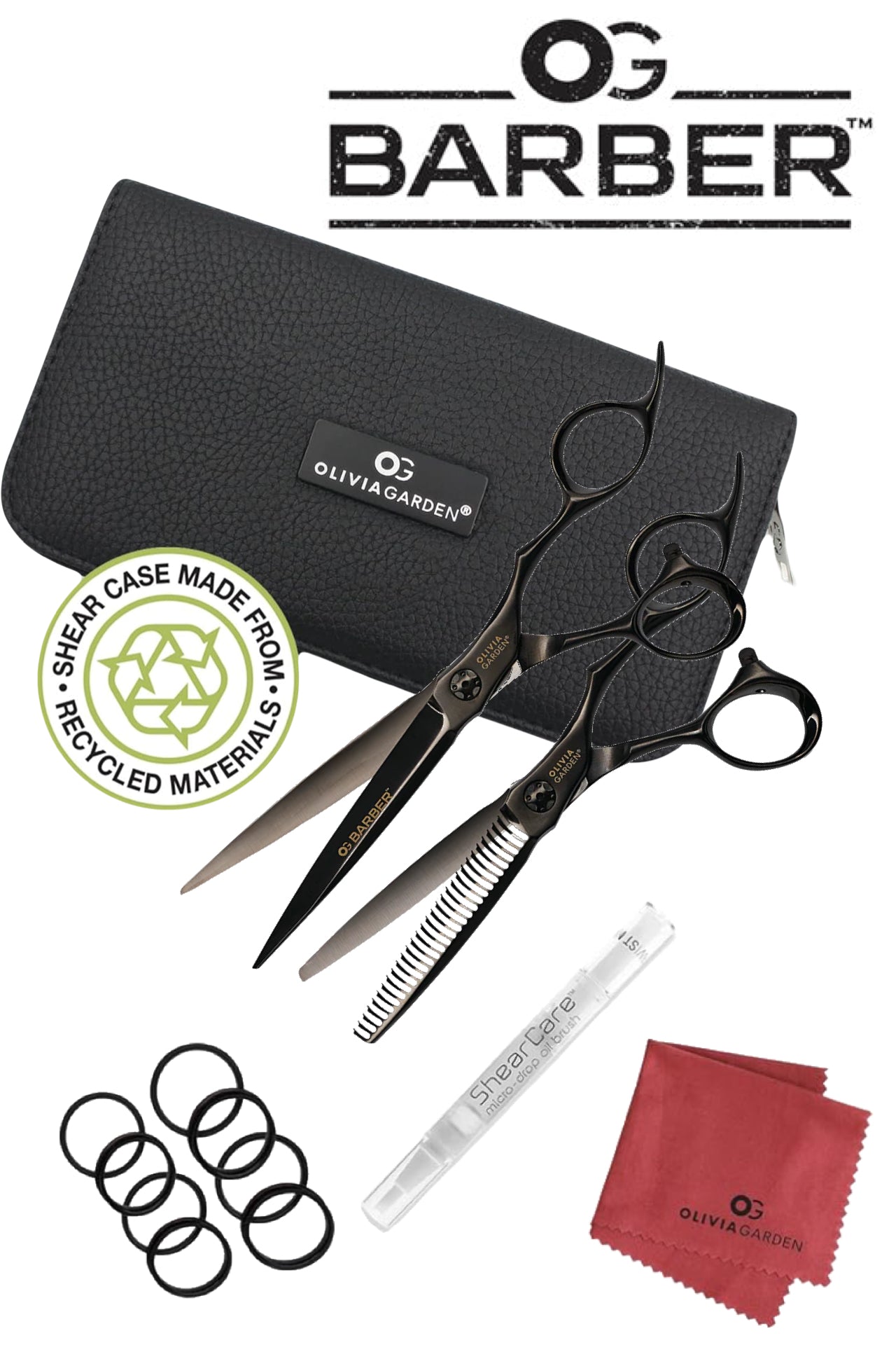 Olivia Garden OG Barber Shear &amp; Thinner Case Deal
