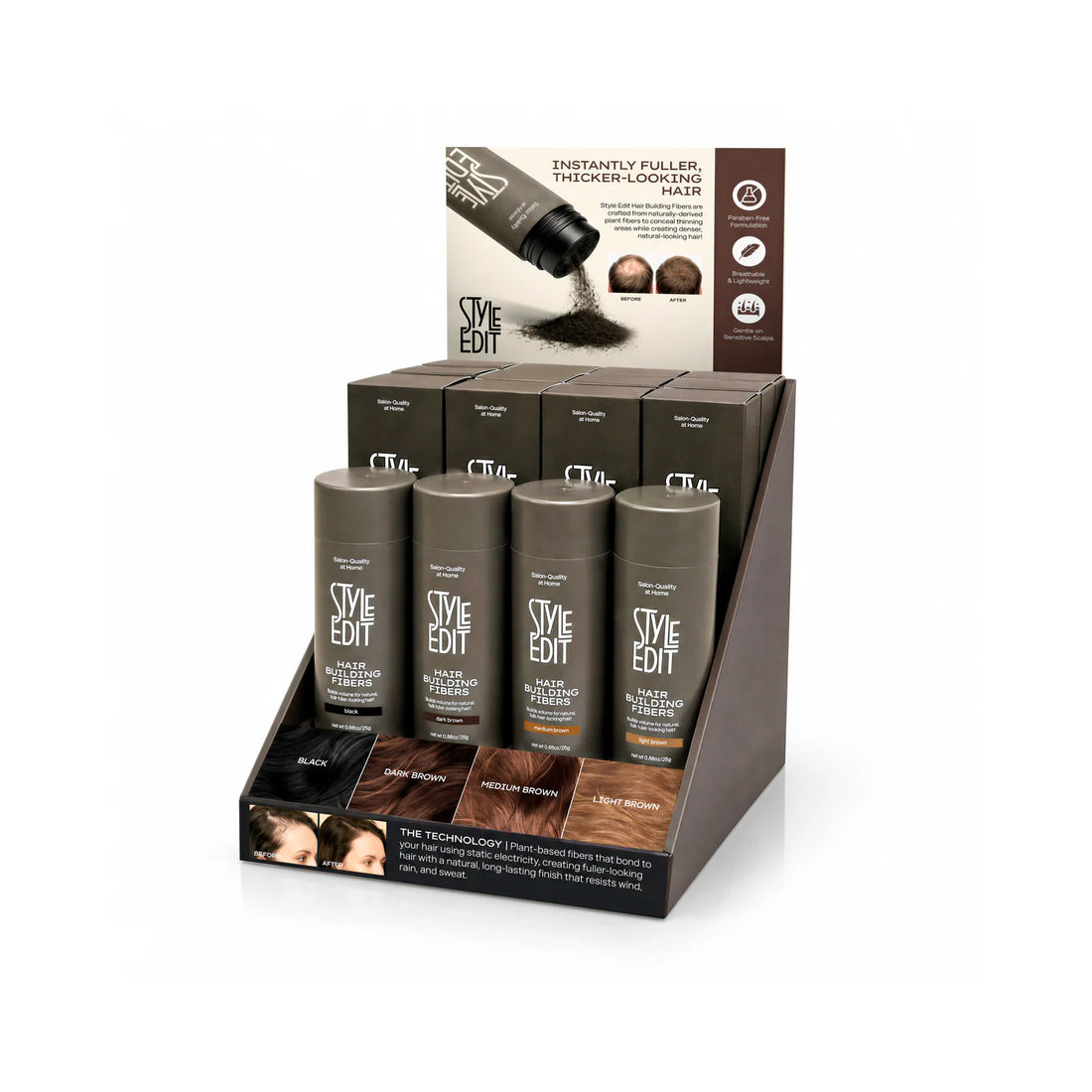 StyleEdit -  Brunette Beauty Hair Building Fibers Kit