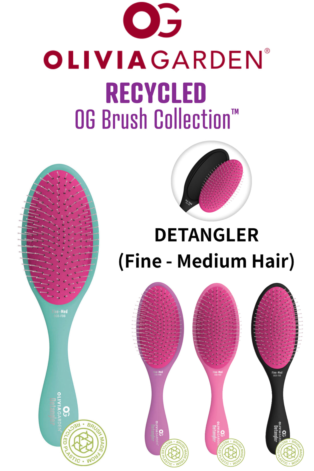 Olivia Garden OG Brush Recycled Detangler